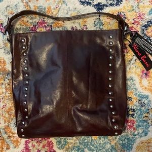 Dark brown leather purse, NWT